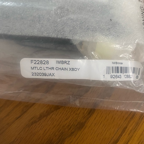 Coach Crossbody Bronze Wallet with Detachable Long Chain Strap NWT - Picture 10 of 10